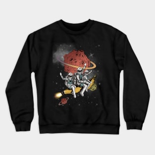 Astronaut and Banana Space Crewneck Sweatshirt